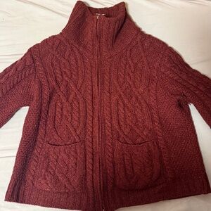 100 Merino Wool Zip Up Jumper